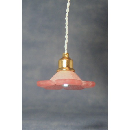 Suspension abat-jour rose